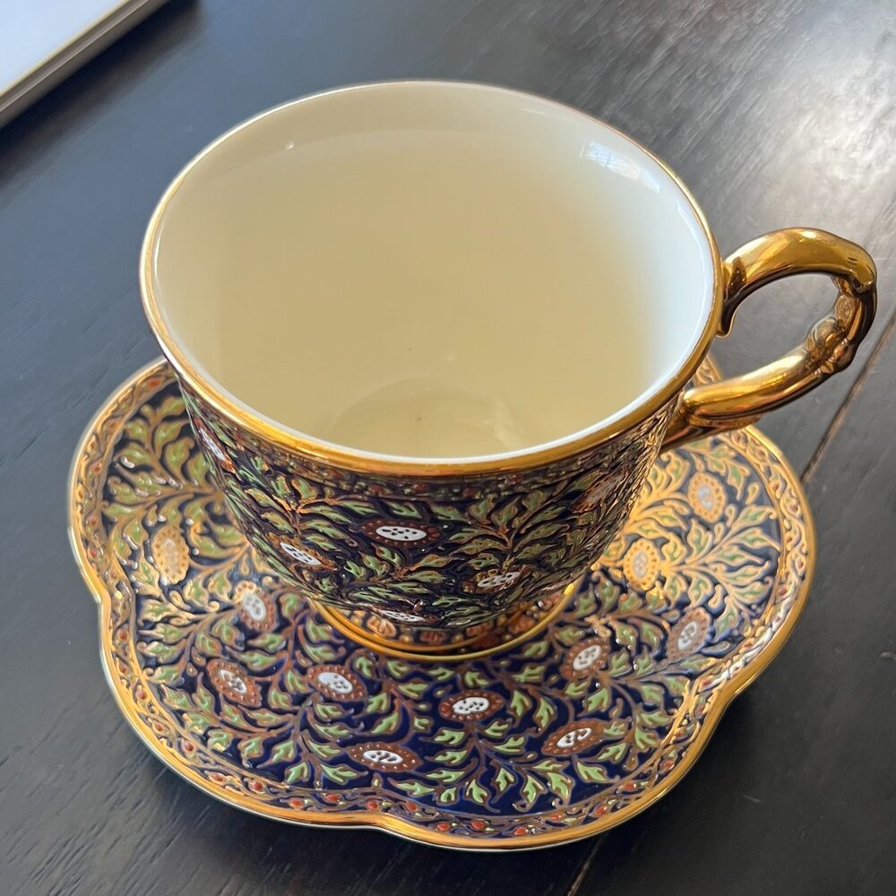 Benjarong Cup & Saucer Made in Thailand